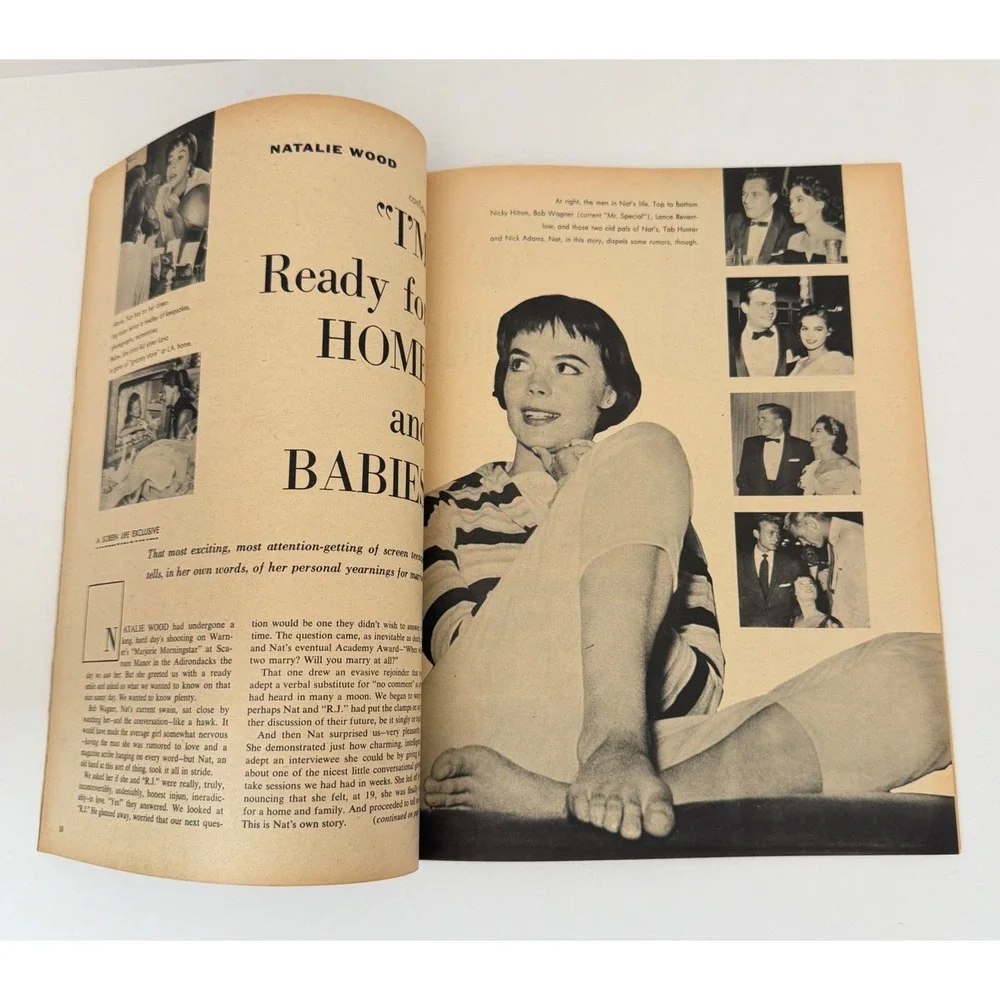 Screen Life Magazine January 1958 Natalie Wood Cover Hollywood Vintage